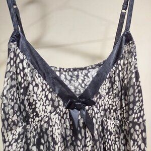 APT 9 INTIMATES BLACK AND WHITE SHORT NIGHTIE, SOFT FLIRTY WOMEN'S SIZE XL